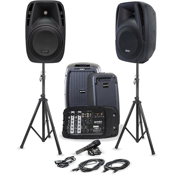 Gemini 600W Portable PA System with Stands