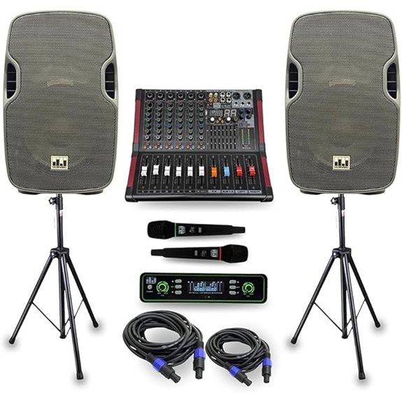 MUSYSIC Portable PA System with Wireless Mic (800W)