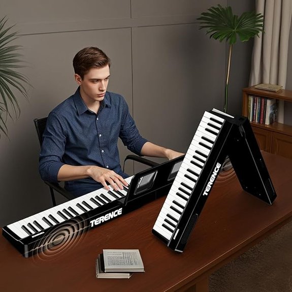 Portable 88-Key Folding Digital Piano with Bluetooth