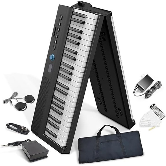 Longeye Folding 88-Key Portable Digital Piano Bundle