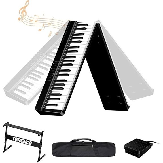 Terence Folding 88-Key Portable Digital Piano Keyboard V20