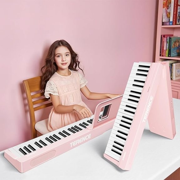 Foldable 88-Key Portable Piano Keyboard with MIDI Bluetooth