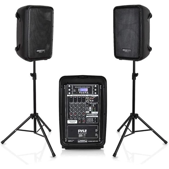 Pyle PA Speaker DJ Mixer Bundle — 300W Bluetooth
