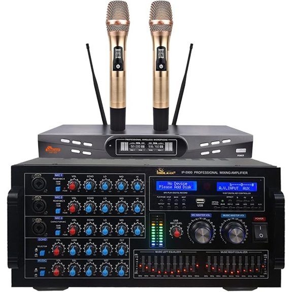 IDOLmain 6000W Bluetooth Karaoke Mixer with Dual Mics
