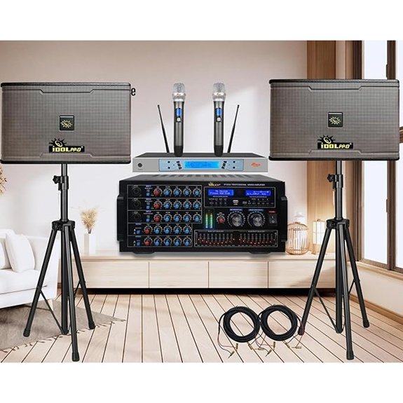 IDOLmain 6000W Karaoke System with Wireless Microphones