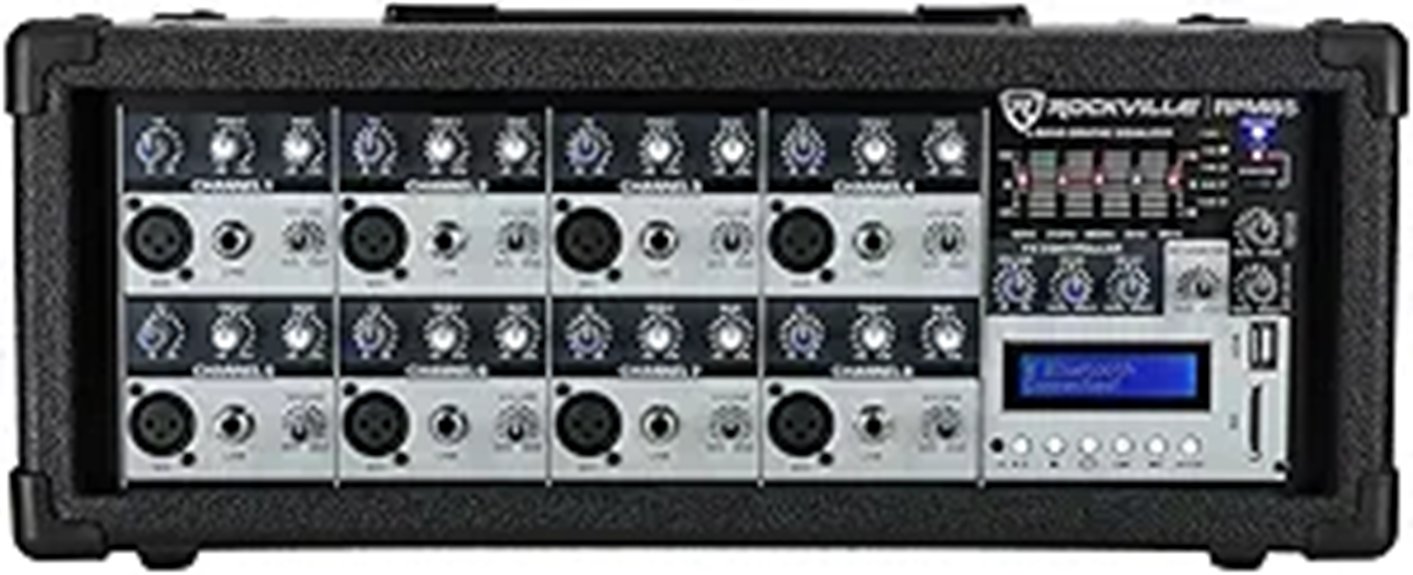 Rockville RPM85 2400W 8-Channel Mixer with Bluetooth
