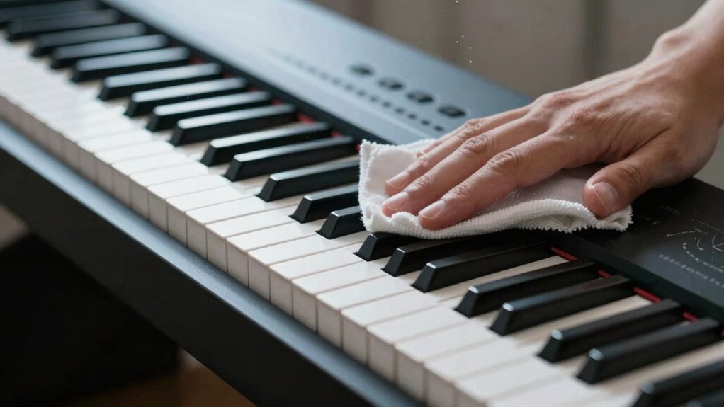 safe digital piano cleaning