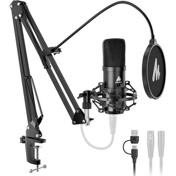 MAONO XLR/USB Condenser Mic Kit - Cardioid Studio Mic