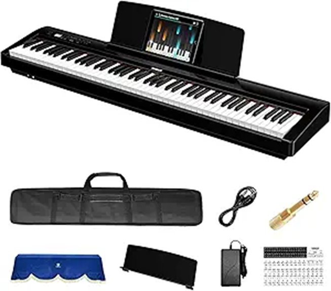 Terence P50 88-Key Weighted Keyboard with Bluetooth