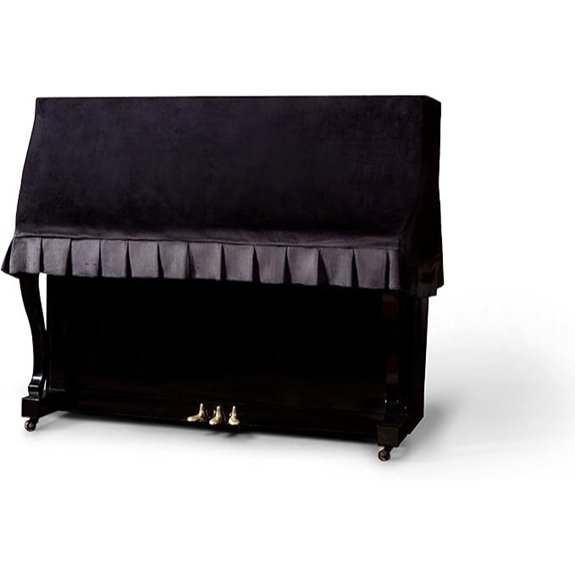 Clairevoire Upright Piano Cover – Velvet Dust Protector