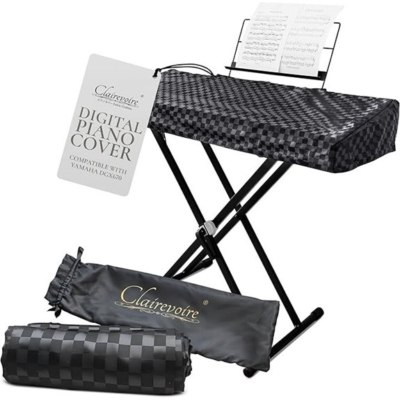 Clairevoire Waterproof Keyboard Piano Cover for DGX670/DGX660