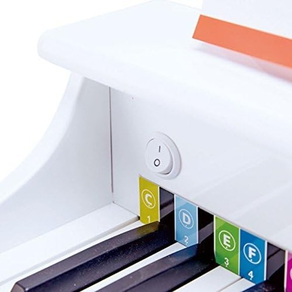 Hape Deluxe White Grand Piano Toy Set