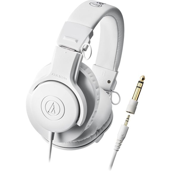 Audio-Technica ATH-M20x Professional Studio Monitor Headphones White