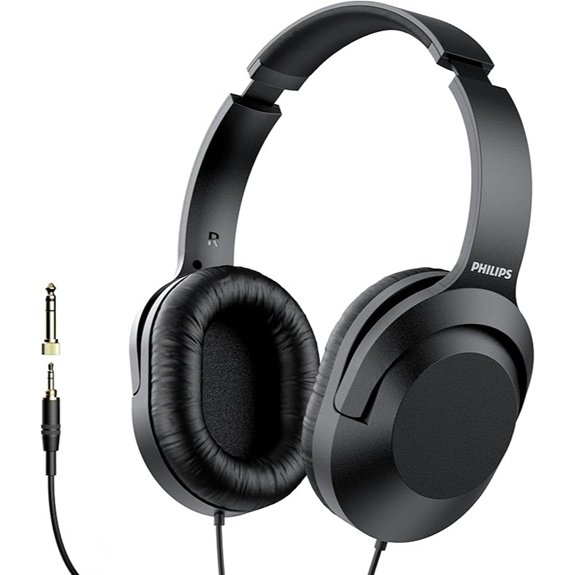 Philips Over-Ear Wired Headphones with 1/4 Adapter